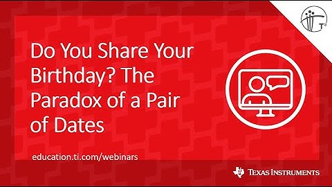 Webinar: The Birthday Paradox