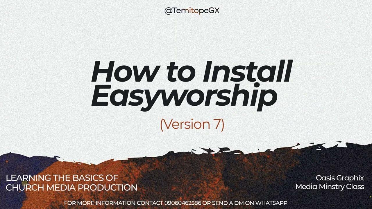 HOW TO INSTALL EASYWORSHIP (version 7) STEP-STEP GUIDE - YouTube