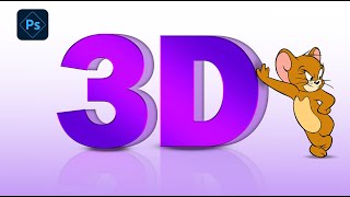 3D Text effect in Photoshop #photoshop Tutorial