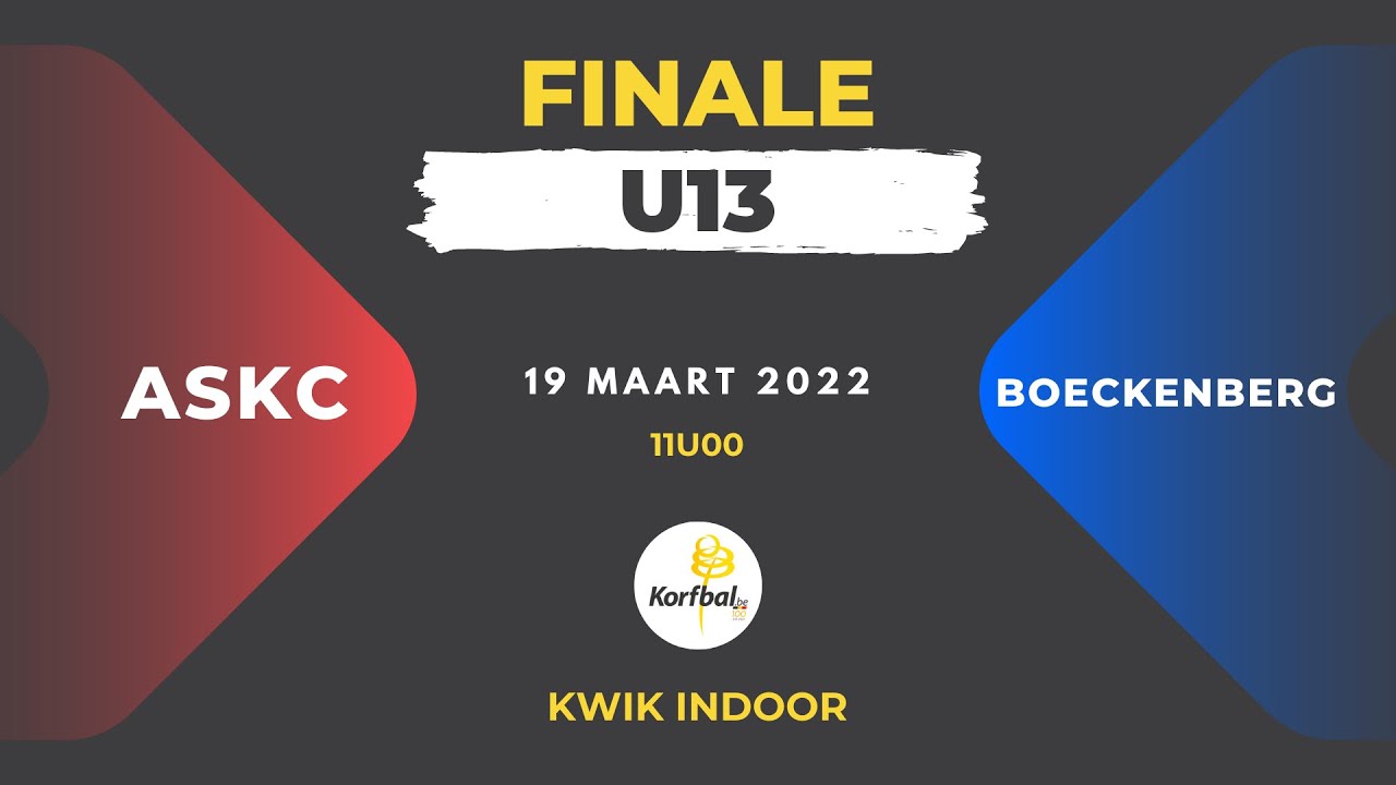 LIVESTREAM | Finale U13:   ASKC - Boeckenberg