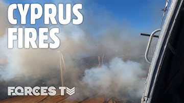 In The Cockpit As RAF Helicopters Tackle Large Fires In Cyprus 🚁 | Forces TV