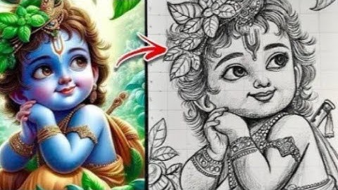 How to make easy krishna drawing  l krishnabhagwan drawing| Chitra | Drawing Pictures | Lavi Arts