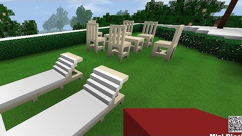 how to make outdoor furniture in mini block craft