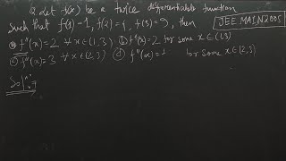 JEE-Main 2005 paper solution l Rolle's Theorem