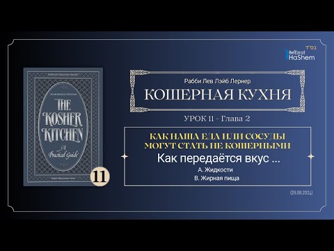 𝟭𝟭. Кошерная кухня | Как наша еда или сосуды могут стать не кошерными | Глава 2 | Рабби Лев Лернер