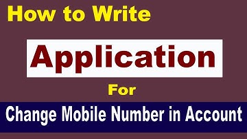 Application to bank manager to change mobile number in account | Mobile number change request letter
