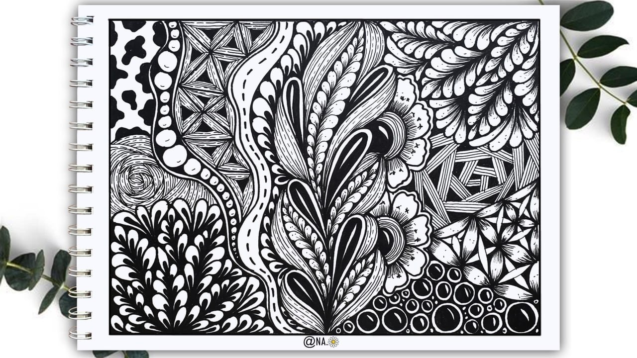 Unique Zentangle 🌼Creative Zentangle Patterns | Unique & Inspiring Zentangle Art ...