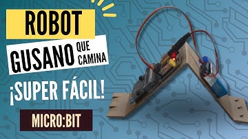 Como hacer un ROBOT de CARTÓN que CAMINE | Proyecto MICROBIT con material RECICLADO