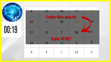 Brain puzzle | schulte table (medium difficulty) | Improve your cognitive ability