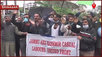 Casual labourers demand implementations of Minimum Wages Act; hold protest