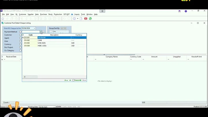 📘 SQL Accounting Tutorial: How to Preview Customer Post-Dated Cheque Listing