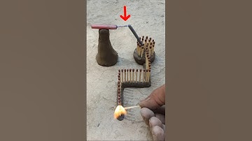 Matchstick Chain Reaction Experiment with Firecracker Ending 😉 #shortsvideo #diwalipataka