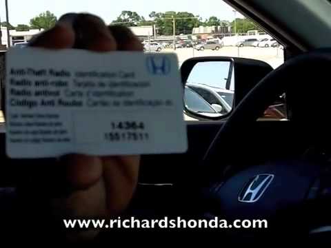 Radio code retrieval honda crv #6