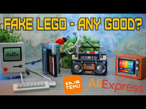Knock Off / Fake LEGO ANY GOOD? RETRO Walkman, Boombox, TV, Mac PC - Review & Build