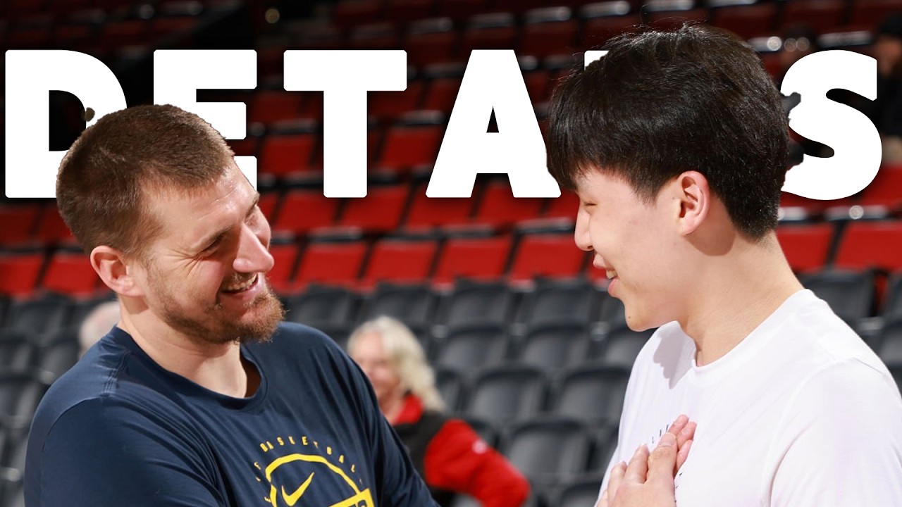 勾手打进，杨瀚森4分1篮板1盖帽 | DEN vs. POR | hansen Yang‘s details #nba