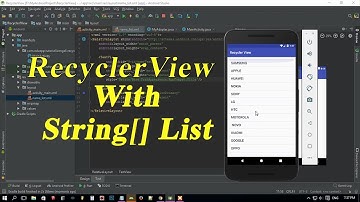 Android Recyclerview With String[] List tutorial 2018