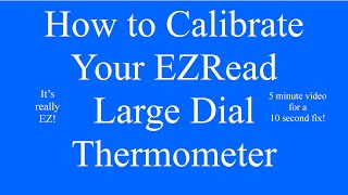 Calibrate An Ezread Dial Thermometer