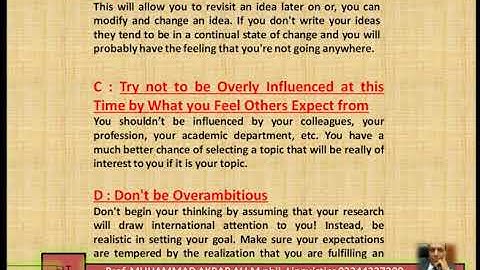 Thesis/Proposal Writing PART 1