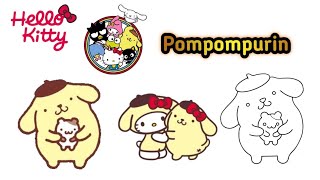 How to Draw Pompompurin | Hello Kitty and Friends 