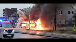 Busbrand in GelsenkirchenHorst 04.03.2021  18.00 Uhr