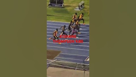Kishane Thompson torching the track 9.80