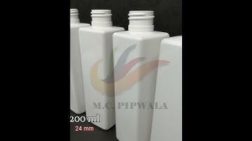 Introducing 200 ml Square Milky White Pet Bottles [Neck Size: 24 mm] by M.C. PIPWALA!