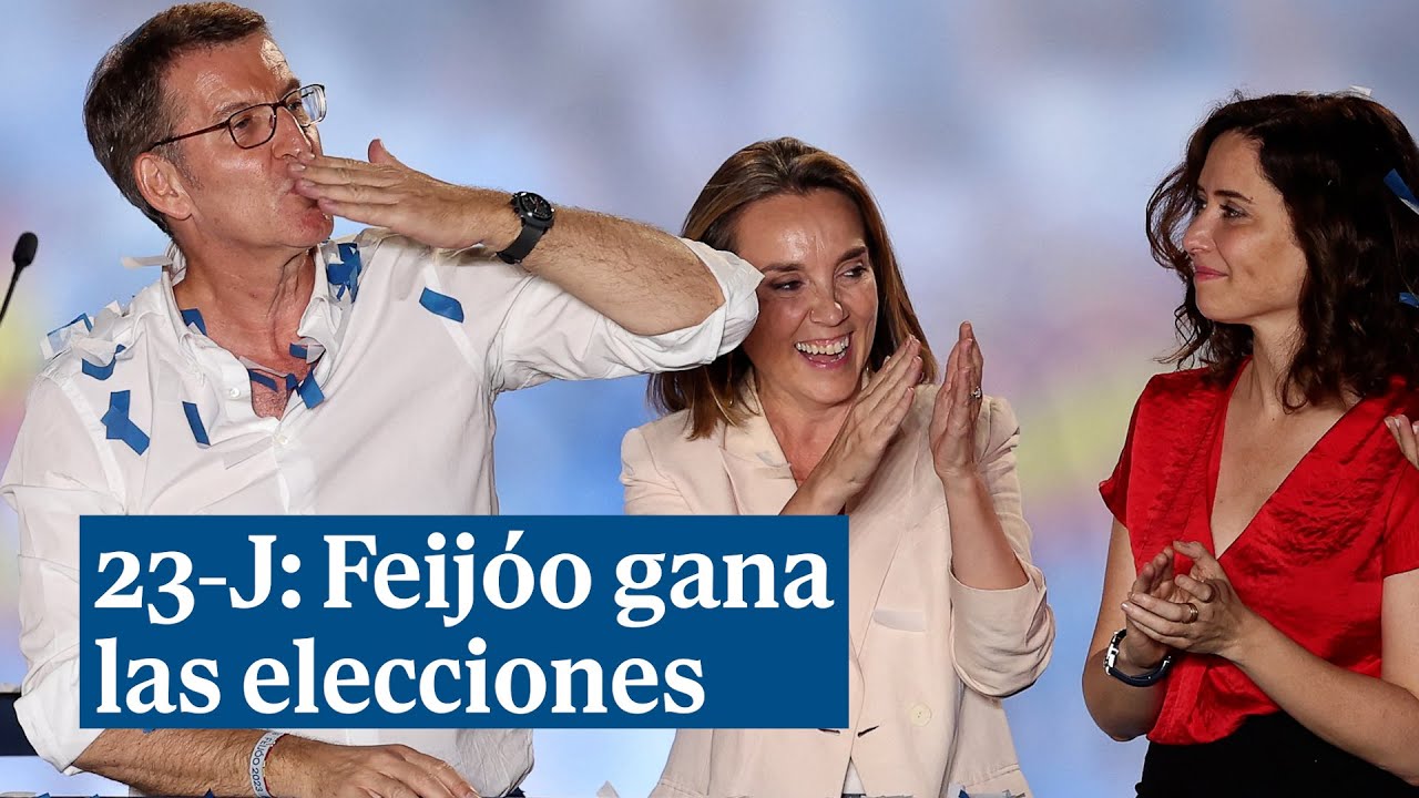 Feijóo gana las elecciones y se pega un baño de masas en Génova