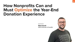 How Nonprofits Can And Must Optimize the Year-End Donation Experience