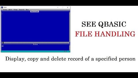 (lesson 6) display, copy, delete record of specified person #QBASIC #BASIC #QB64 #FILE_HANDLING #SEE