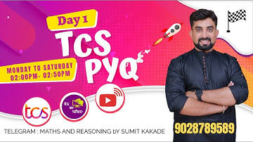 TCS PYQ SPECIAL || Day-1 || REASONING || by Sumit Kakade Sir