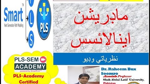 Smart PLS-SEM: Lecture 22 Moderation Analysis ( نظرياتي وڊيوسنڌي زبان ۾)