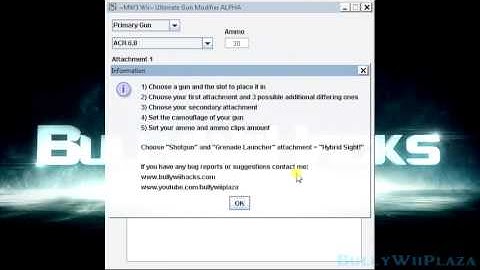 ~MW3 Wii~ Ultimate Gun Modifier Application [Bully@WiiPlaza]