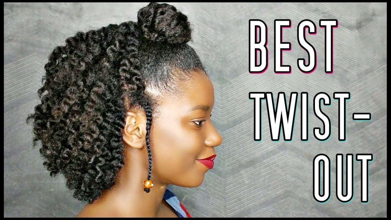 NATURAL HAIR Top Knot and TWIST OUT (NO GEL!!) - YouTube