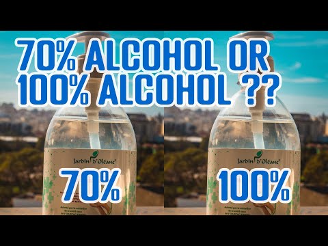 Why 70% Alcohol Is a Better Disinfectants Than 100% Alcohol