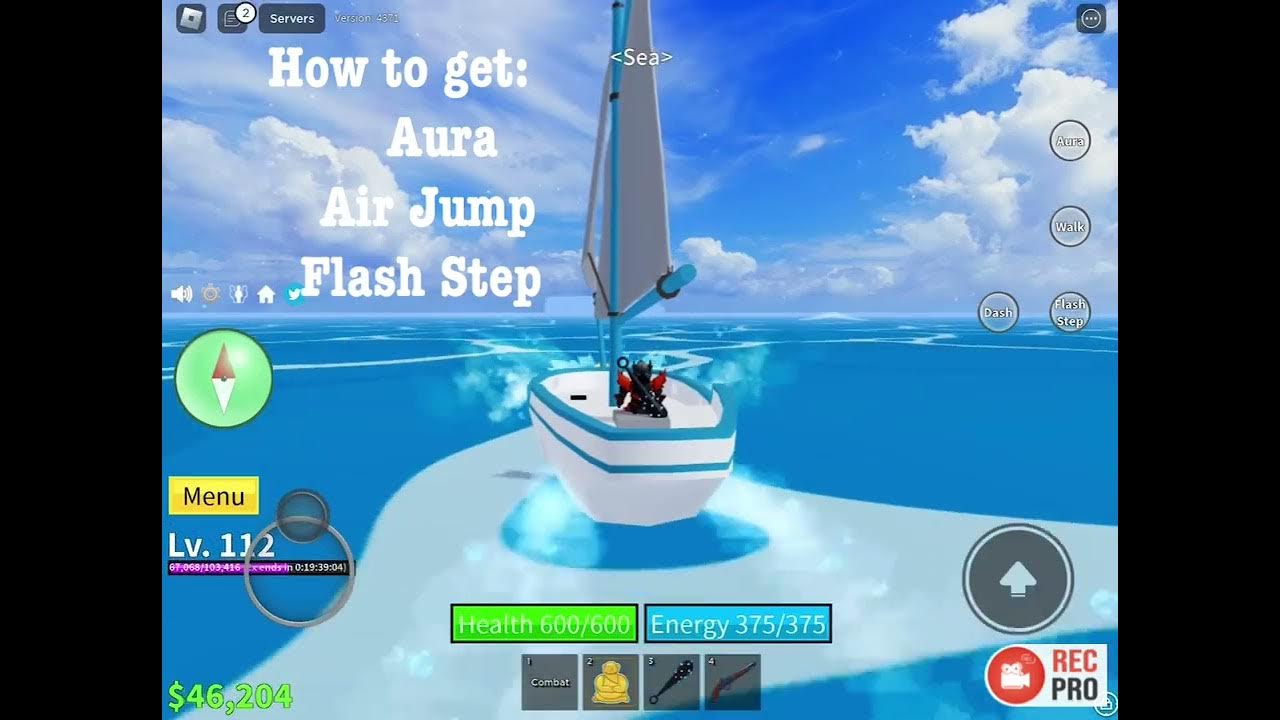 How to get Aura Flash Step and Air Jump in Roblox blox fruits YouTube
