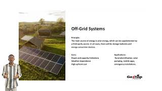 CHAPTER 3 : Types of Photovoltaic Systems