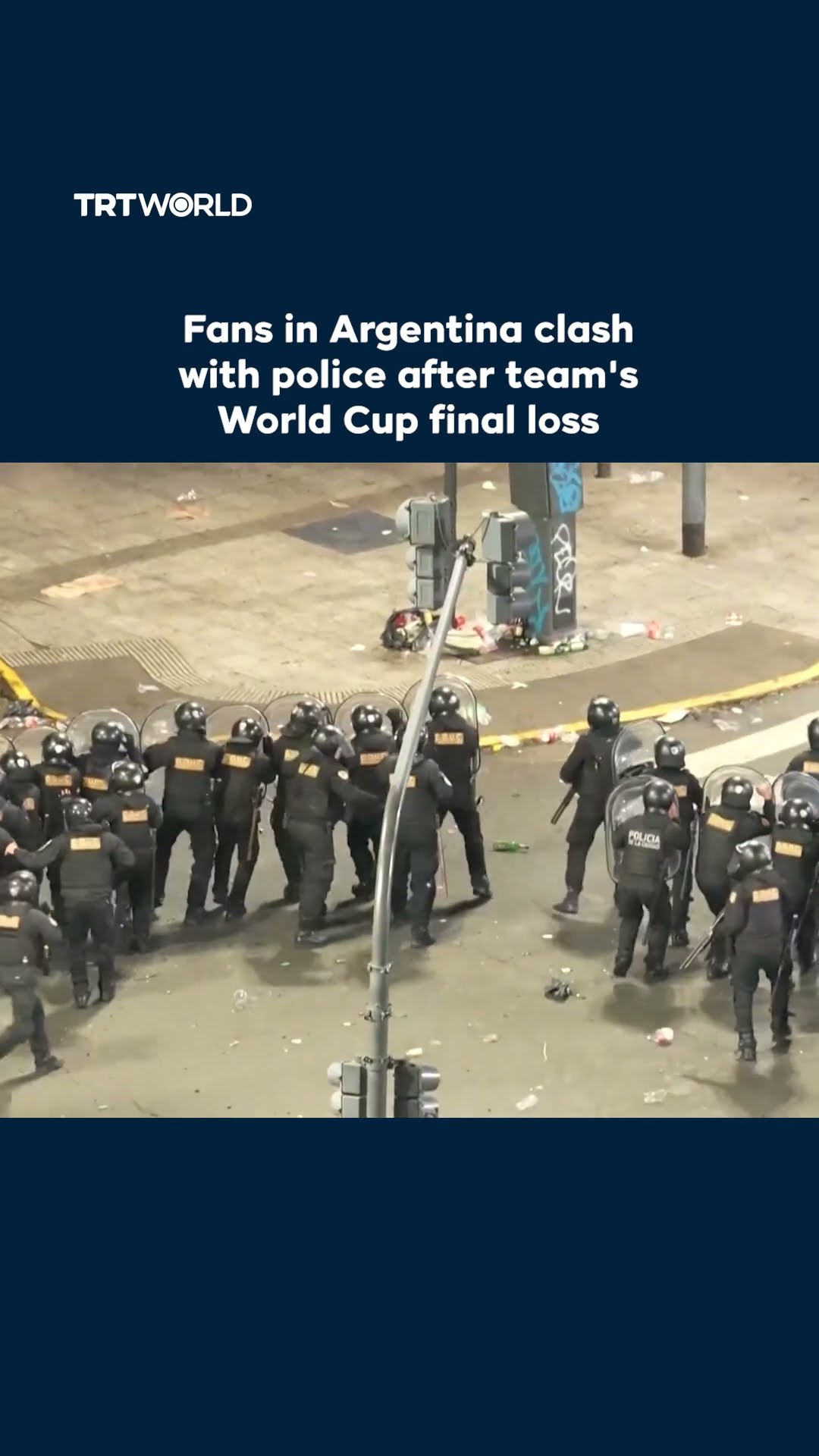 Fans in Argentina clash with police after team's World Cup final loss