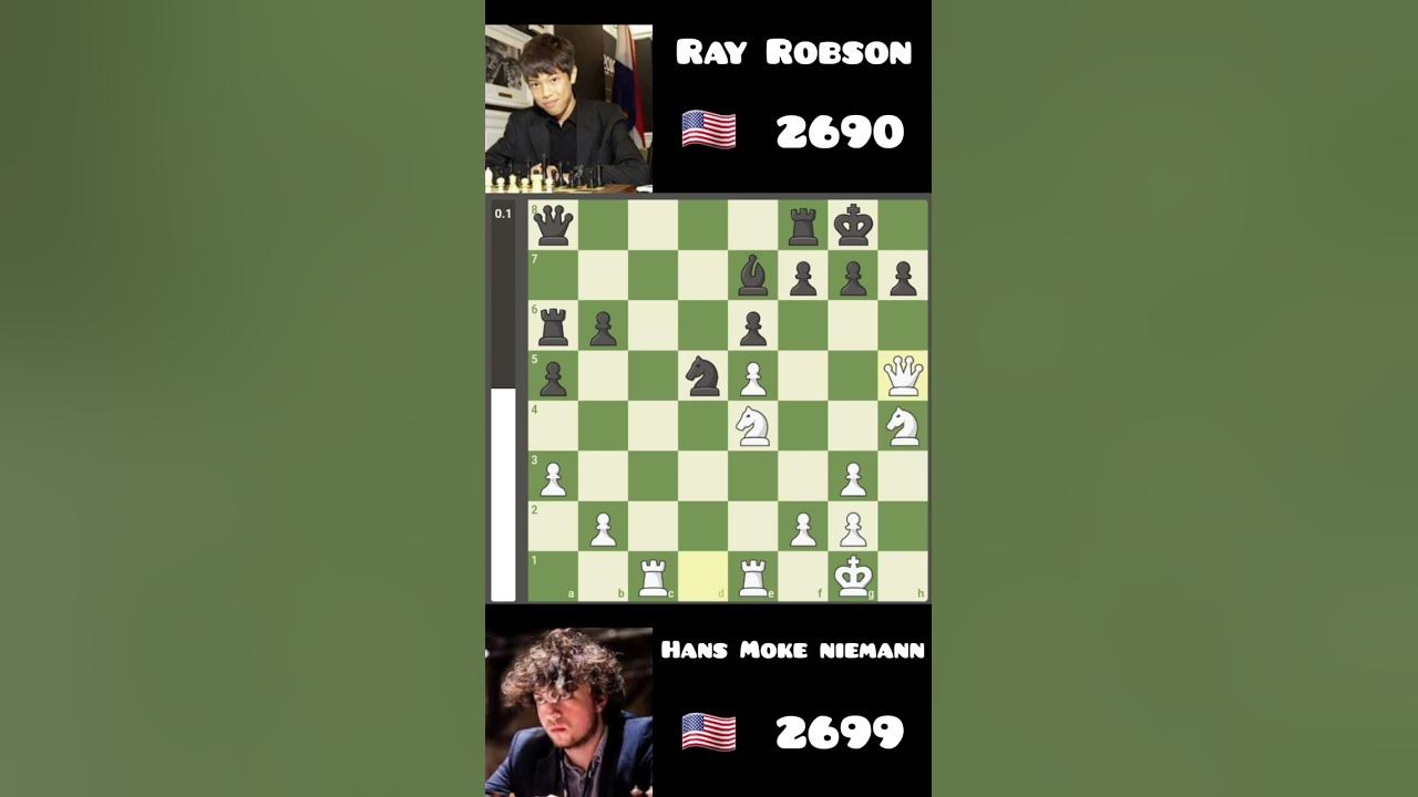 Niemann traps his own queen against Robson and resigns two moved later : r/ chess