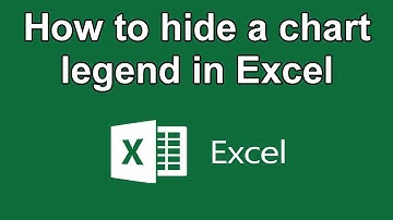 How to hide a chart legend in Excel