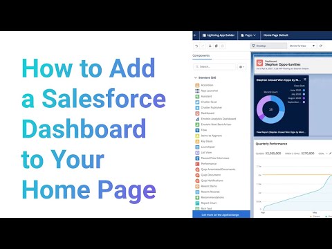 Video: Jak zobrazím řídicí panel na své domovské stránce v Salesforce?
