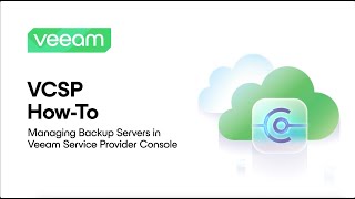 Managing Backup Servers in Veeam Service Provider Console