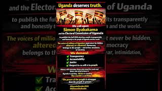 WE REJECT THE FALSE RESULTS!Announced by Simon Byabakama.Our president Kyagulanyi Ssentamu won.