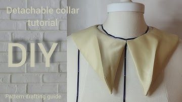 DIY, How to make detachable collar. Tutorial 19 (pattern drafting)