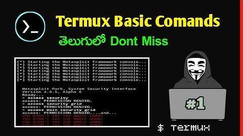 Termux Basic Commands In Telugu