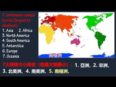 Geo Lesson 1 07   7 大洲按大小和人口排名 Continents & Oceans