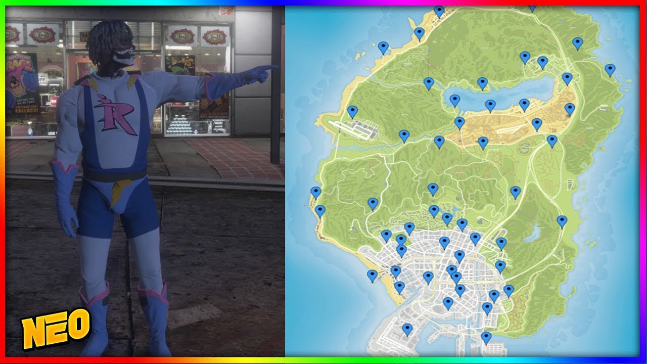 GTA 5 hardcore comic store locations all 100 - YouTube