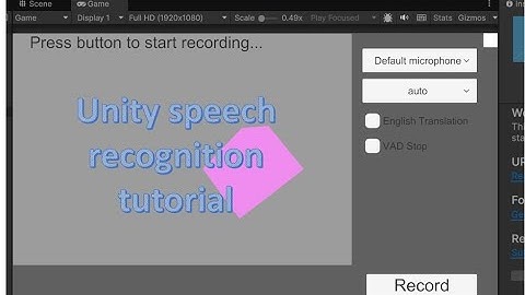 Unity speech recognition setup tutorial