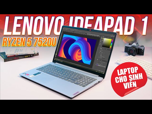 Lenovo Ideapad 1 (NEW 2023) Laptop giá rẻ có Ryzen 5 7520U + PIN TRÂU 20 tiếng??