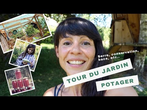 Tour de notre jardin potager en permaculture: serre, cultures, conservations etc!