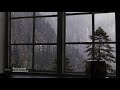 Pluie sur la fentre avec des sons de tonnerrede fortes pluies pour dormir tudier et se dtendre